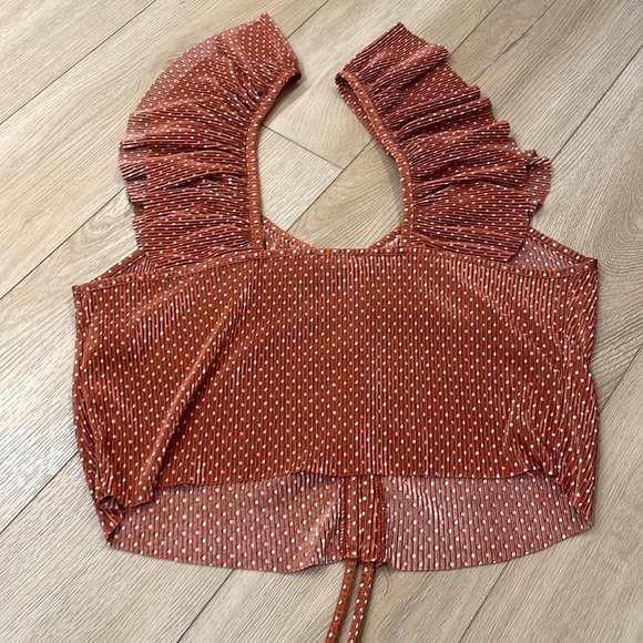 Zara, polka dot, crop top, size L - Picture 3 of 4